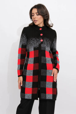 ЗЛАТА Кардиган К 675 ст/красный микс