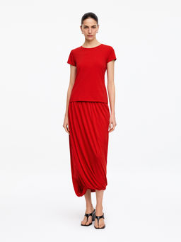 Falda midi drapeada - H&m фото 3