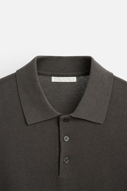 SILK/COTTON KNIT POLO SHIRT - Zara фото 10