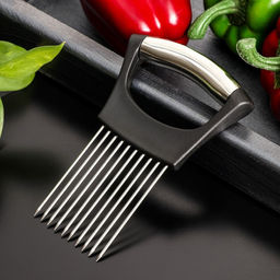 Держатель для нарезки лука Magistro, нержавеющая сталь, чёрный