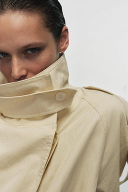 TRENCH CUELLO ALTO ZW COLLECTION / Mantequilla - Zara фото 6