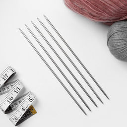 Спицы для вязания, чулочные, d=4 мм, 25 см, 5 шт.