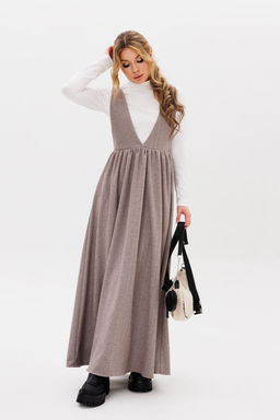 Сарафан AmberA 1106-1 светло-коричневый  фото 3