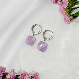 Серьги из лавандового Аметиста