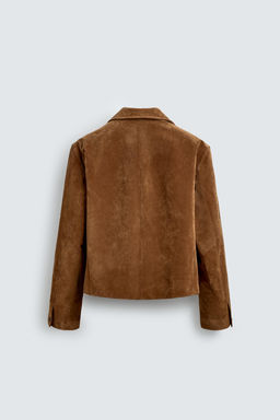 LEATHER SPLIT SUEDE JACKET - Zara фото 16