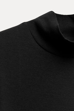 RIBBED HIGH NECK T-SHIRT - Zara фото 15