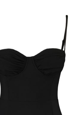 Trendyolmilla Siyah Vucuda Oturan Astarl? Dokuma K?sa S?k Abiye Elbise TPRSS23EL00063  фото 7