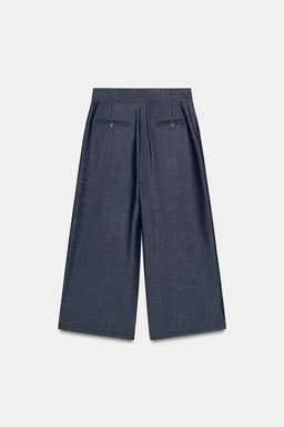 PANTAL?N CULOTTE TRABILLA / Azul / ?ndigo - Zara фото 7