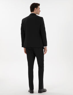 Siyah Slim Fit Tak_m Elbise
