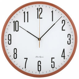 Часы настенные Маэстро д37,5см, h5,5см, мягкий ход, циферблат белый; цифры арабские, черный; корпус пластик, коричневый под дерево; в коробке (Китай)