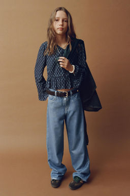 FOIL WIDE-LEG JEANS - Zara фото 5