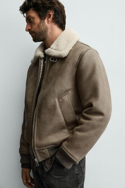 DOUBLE-FACED FAUX LEATHER JACKET - Zara фото 6