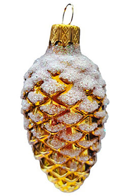 (цена за 3 шт) Елочное украшение Шишка в снегу Ф2-90/21 - Коломеев фото 2