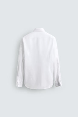CAMISA SLIM FIT PU?O GEMELO / Blanco - Zara фото 8