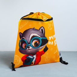 Сумка для обуви Учусь на 5!, 2 секции, 41х31 см