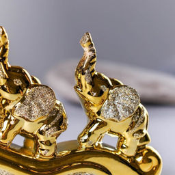 Статуэтка Слоны 32х12 см / W732-1 /уп 24/золото - Галеонтрейд фото 4