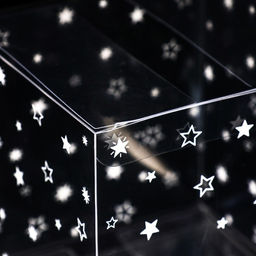 Цена за 5 шт. Складная коробка из PVC Звездопад, 10 х 10 х 10 см - UPAK LAND фото 3