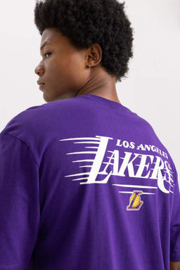 DeFactoFit Футболка оверсайз с круглым вырезом и короткими рукавами NBA Los Angeles Lakers  фото 2