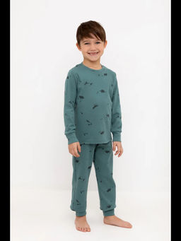 Crockid _ К 1552/темный малахит,лесные динозавры пижама дет  фото 4