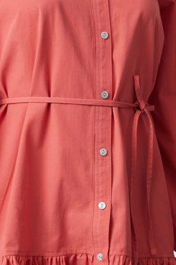 Gul Kurusu Kusakl? Duz Mini Kusakl? Uzun Kollu Mini Dokuma Elbise TWOAW24EL00795