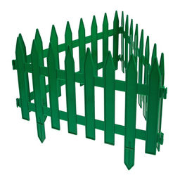 Ограждение декоративное, 35×210 см, 5 секций, пластик, зелёное, GOTIKA, Greengo