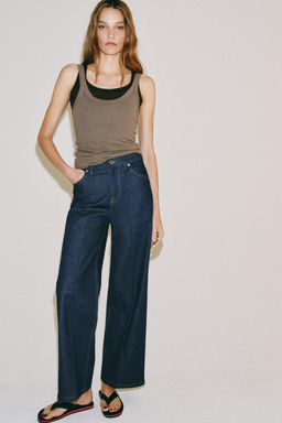 JEANS ZW COLLECTION WIDE LEG TIRO ALTO / Azul - Zara фото 4