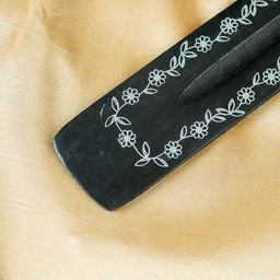 Цена за 3 шт. Подставка под благовония «Белая роспись цветами», 0.5×3.5×26 см, дерево