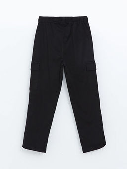 Beli Lastikli K?z ?ocuk Kargo Pantolon