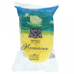 Губка банная для тела "Нежность" 17х10,5х6,5см, профилированная, пенополиуретан (Россия)