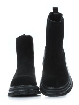 01-155-1HR BLACK Ботинки Челси демисезонные женские (натуральная замша, байка)