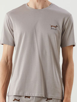 Standart Kal?p Erkek ?ortlu Pijama Tak?m?