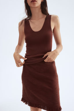 Falda de boucl? con flecos - H&m фото 5