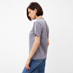 Футболка женская MINAKU: Basic line цвет серый, размер 50