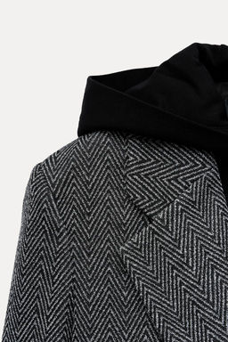 COMBINED HERRINGBONE BLAZER WITH HOOD - Zara фото 4