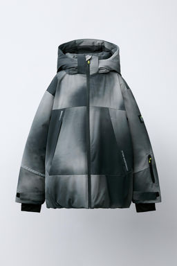 TIE DYE WATER-RESISTANT AND WINDPROOF DETACHABLE HOODIE JACKET RECCO® SYSTEM SKI COLLECTION