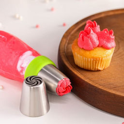 Цена за 2 шт. Насадка кондитерская KONFINETTA Вихрь, d=3.7 см, выход d=2 см, нержавеющая сталь  фото 2