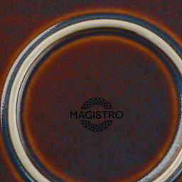 Подстановочная тарелка Magistro Garland, d=27.5 см, фарфор, синяя, коричневая фото 7