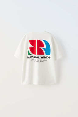T-SHIRT WITH LABEL PRINT - Zara фото 3