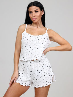 732 ПИЖАМА ЖЕНСКАЯ (топ) (Белый) - А-дина фото 3