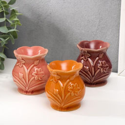 Аромалампа для эфирных масел Нарцисс, керамика, 7.5?7?7 см, МИКС