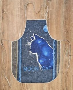 Фартук Лунный кот рогожка хлопок 100%