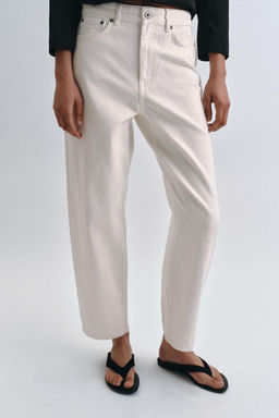 JEANS ZW COLLECTION TAPERED MID-WAIST - Zara фото 16