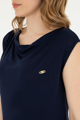 Женская темно-синяя футболка - U.s. polo assn фото 7