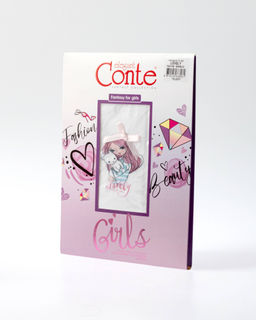 CONTE Колготки из микрофибры с рисунком и декором LOVELY bianco - Conte elegant фото 5