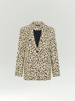 ЕМКА / Однобортный жакет с анималистичным принтом