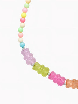 Цена за 2 шт. Набор детский «Выбражулька» 2 предмета: бусы, браслет, мармеладные мишки, d=5 см цветной