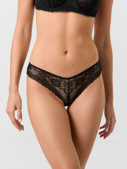 Цена за 2 штуки! Трусы бразилиана женские кружевные черные - Mark formelle фото 2