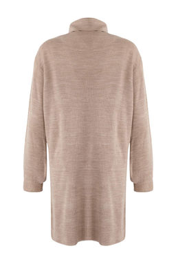 Bej Mini Triko Genis Kal?p Elbise TWOAW23EL00026