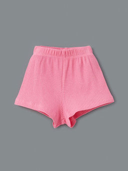 Bisiklet Yaka Bask?l? K?z ?ocuk Ti??rt ve ?ort 2li