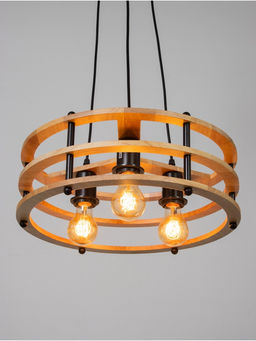 Светильник BayerLux ЭКО «Лот» 3×40 Вт Е27 черный/коричневый 42×42×12(+100)см